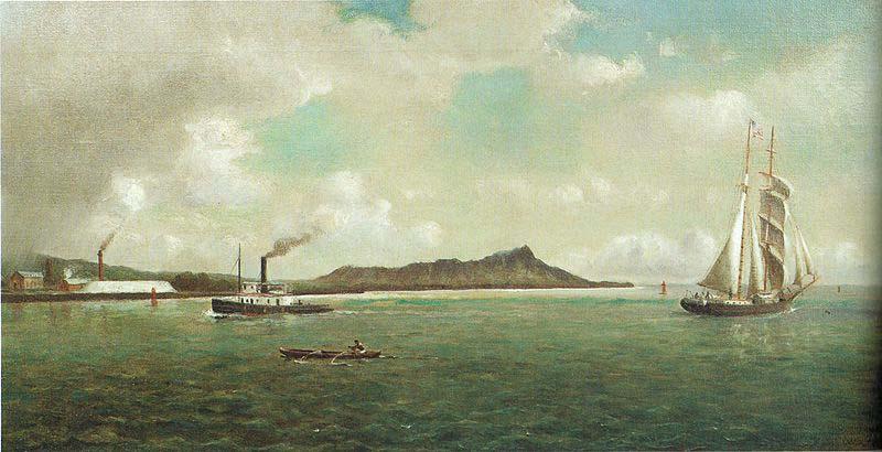 William Alexander Coulter Entrance to Honolulu Harbor, Sweden oil painting art